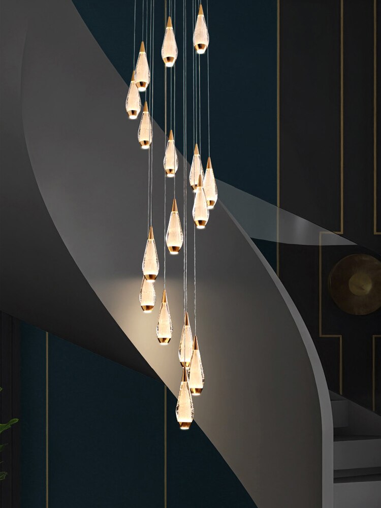 Cones Staircase Chandelier: Exquisite Lighting Solution