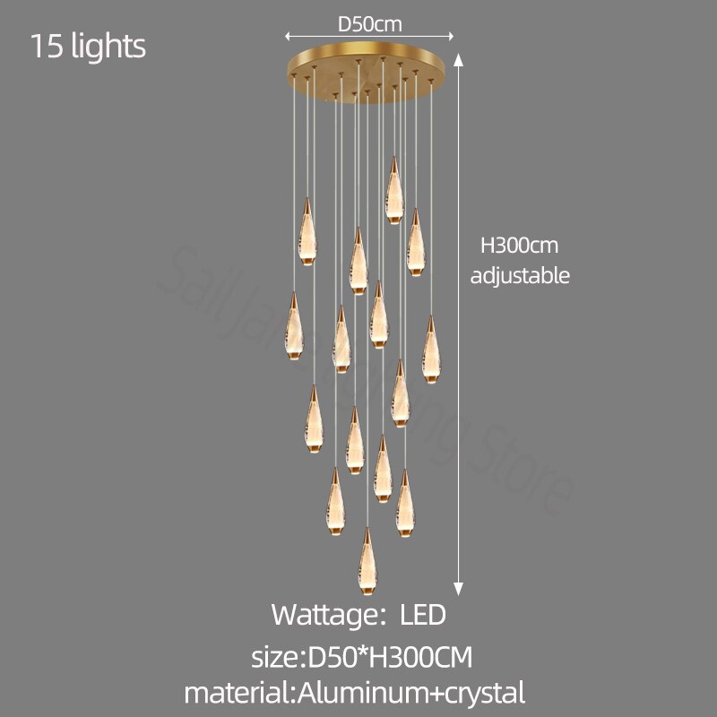 Cones Staircase Chandelier: Exquisite Lighting Solution