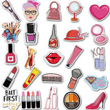 Girls Cosmetics Stickers Pack | Famous Bundle Stickers | Waterproof Bundle Stickers