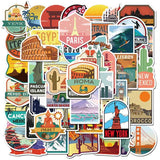 Travel City Landscape 50 Stickers Pack | Famous Bundle Stickers | Waterproof Bundle Stickers