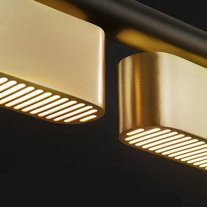 Lampe suspendue créative à combinaison en or noir