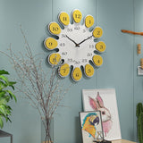 Horloge murale créative de style tournesol nordique