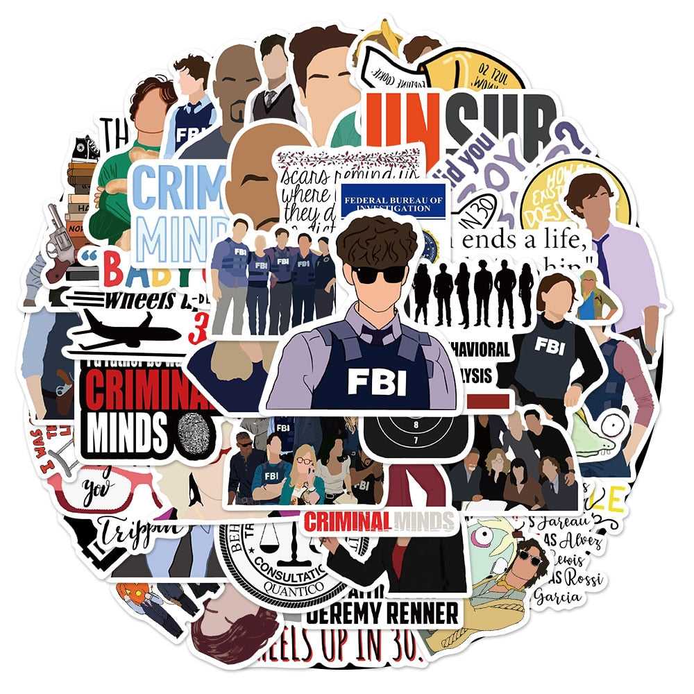 TV Show Criminal Minds Stickers Pack | Famous Bundle Stickers | Waterproof Bundle Stickers