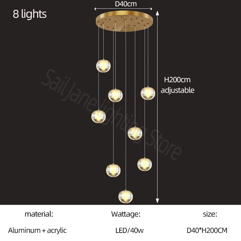 Lustre d’escalier boule de cristal : embellissez votre espace