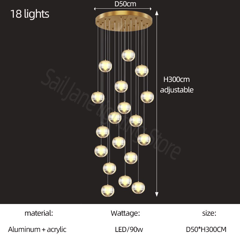 Lustre d’escalier boule de cristal : embellissez votre espace