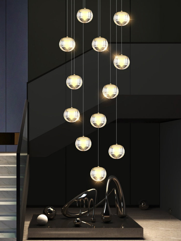 Crystal Ball Staircase Chandelier: Enhancing Your Space