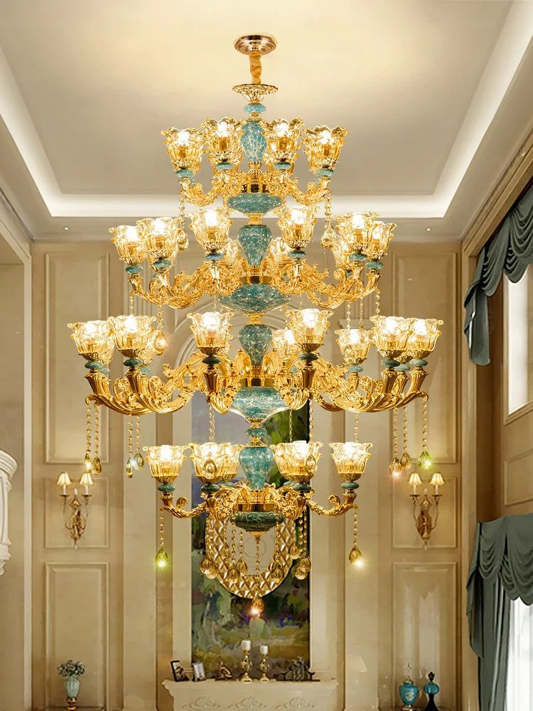 Crystal Ceramic Tier Chandelier - Elevate Your Space with Timeless Elegance