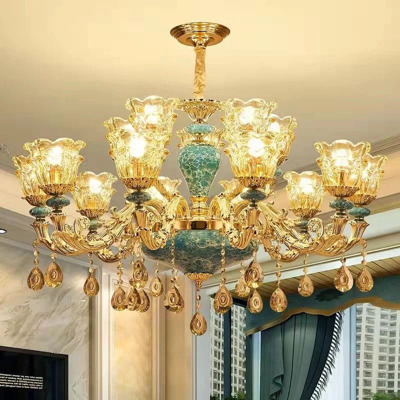 Crystal Elegance Chandelier - K9 Crystal Ceramic Atmosphere Chandelier