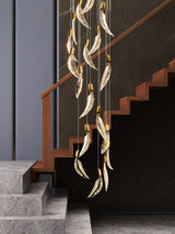 Crystal Feather Chandelier - Exquisite Lighting Décor