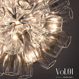 Crystal Glass Petals Chandelier: Elegant Lighting Fixtures
