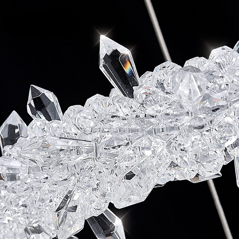 Crystal Ring Chandelier: Dazzling Lighting Fixture