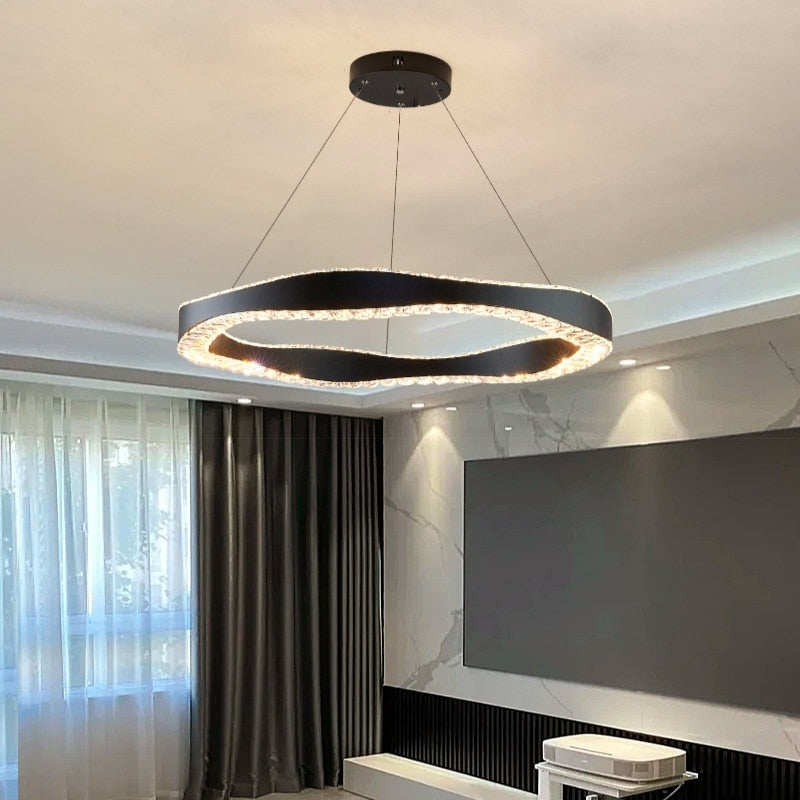 Crystal Ring Chandelier: Exquisite Lighting Décor