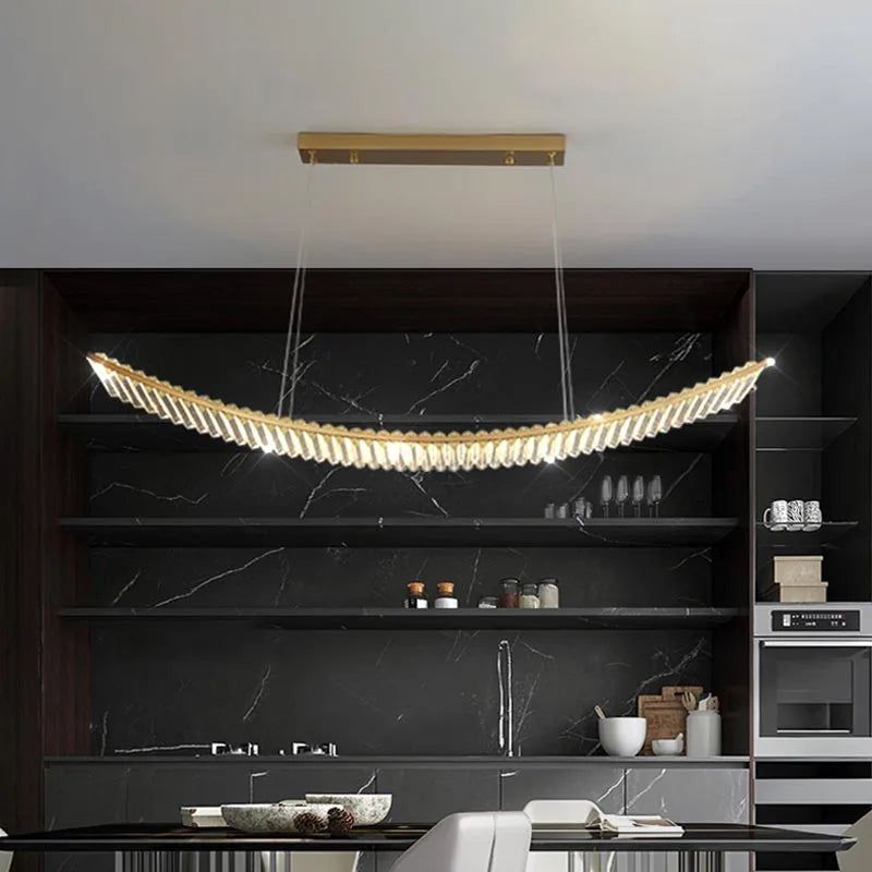 Crystal Slope Pendant Kitchen Island Light