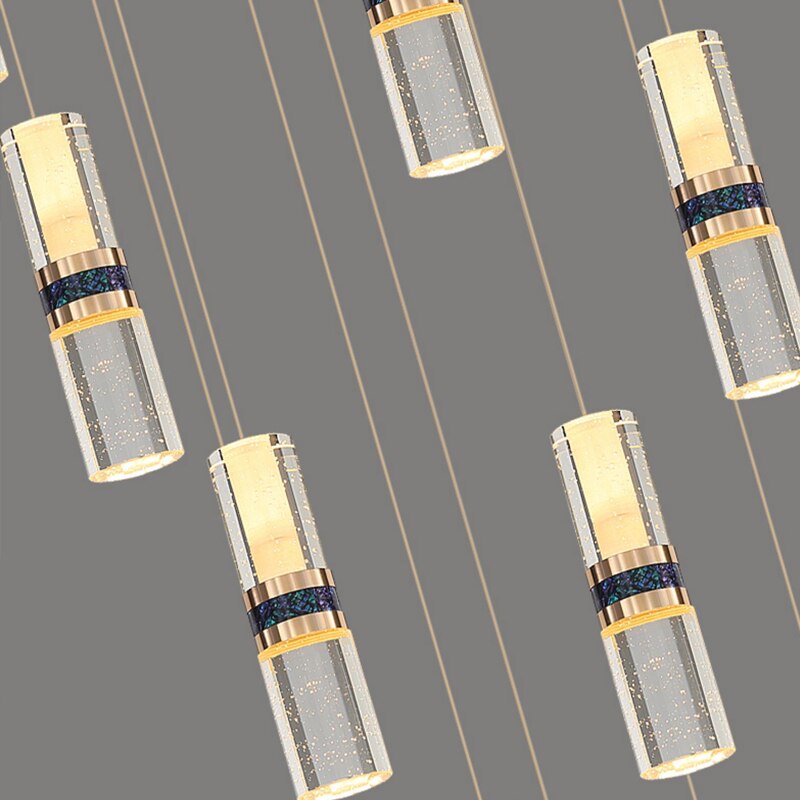 Lustre d'escalier en tubes de cristal : Améliorez votre espace