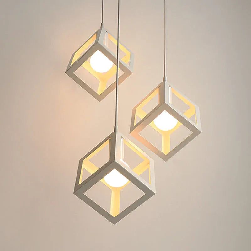 Cube Pendant Light Metal Elegance - Illuminate with Style