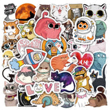 Cute Animal Cat Stickers Pack | Famous Bundle Stickers | Waterproof Bundle Stickers