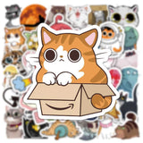 Cute Animal Cat Stickers Pack | Famous Bundle Stickers | Waterproof Bundle Stickers