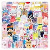 Cute Drink Anime Stickers Aesthetic Kawaii Laptop Guitar Luggage Fridge Phone Graffiti Sticker Decal Kid Classic Toys