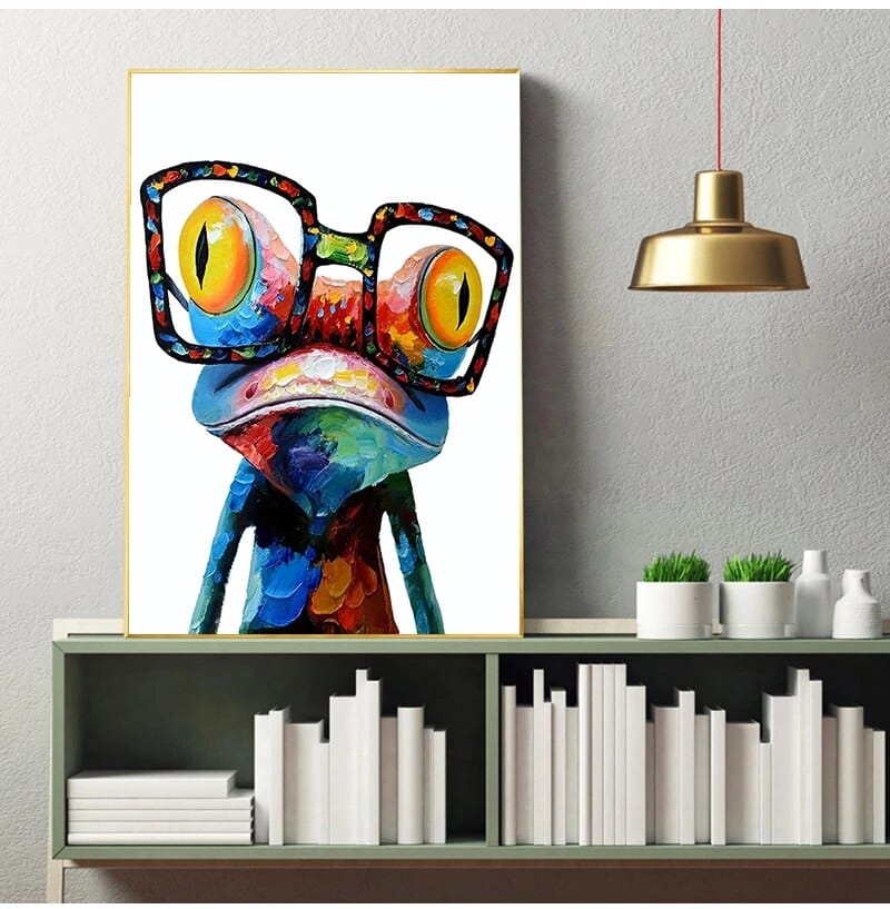 Cute Frog Canvas Wall Art