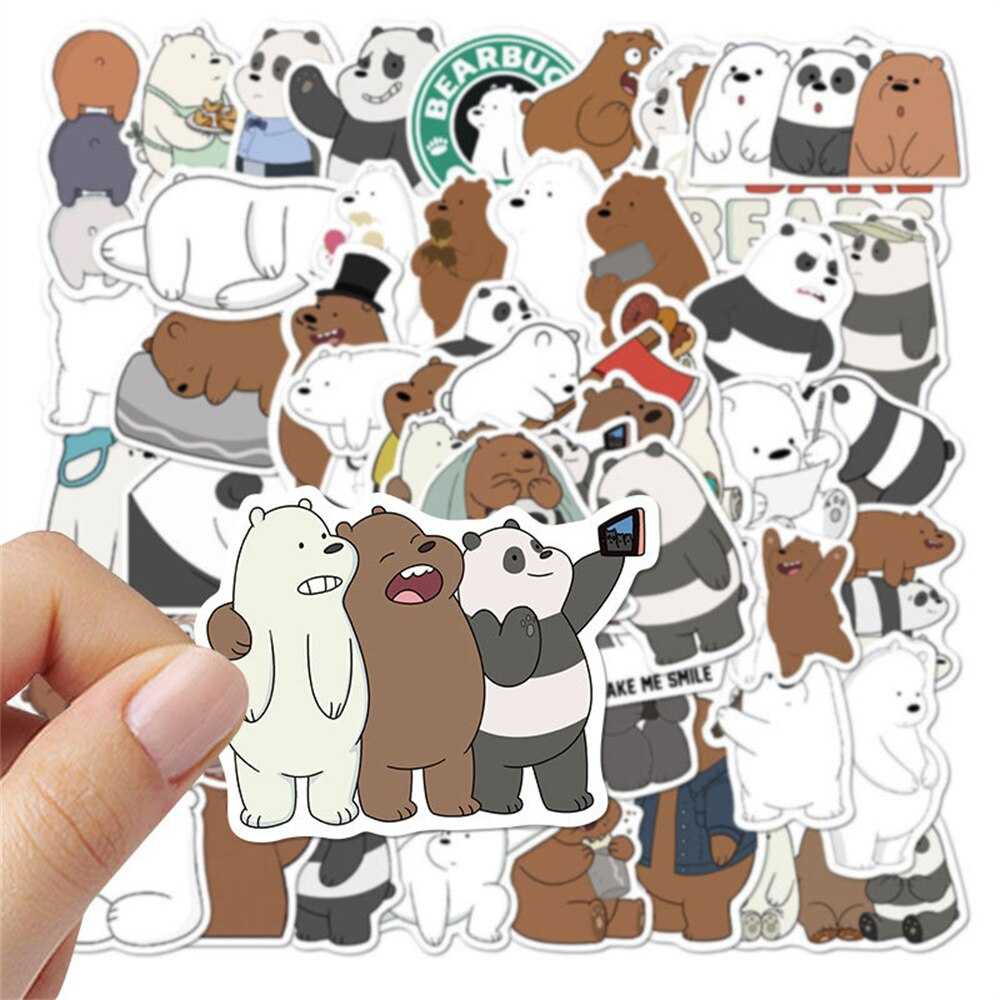 Cute Image Our Naked Bear Graffiti Waterproof Sticker