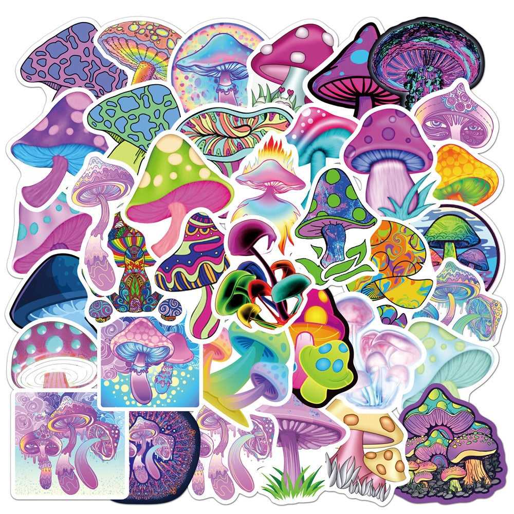 Cute Mushroom Cartoon Graffiti Stickers