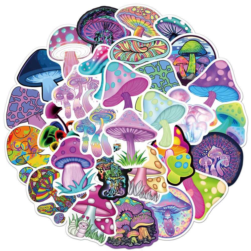 Cute Mushroom Cartoon Graffiti Stickers