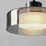 Cylindrical Shape Pendant Light With Glass Shade