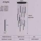 Cylindrical Two Color LED Chandelier - Dazzling Illumination