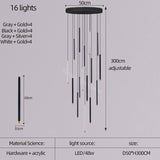 Cylindrical Two Color LED Chandelier - Dazzling Illumination