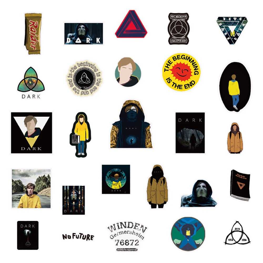 TV Show Dark Seasoned Stickers Pack | Famous Bundle Stickers | Waterproof Bundle Stickers