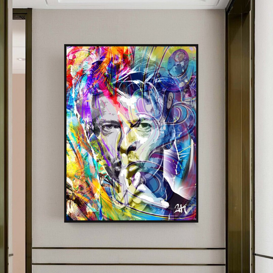 David Bowie Singer Famous Wall Canvas Art Wall Hanging