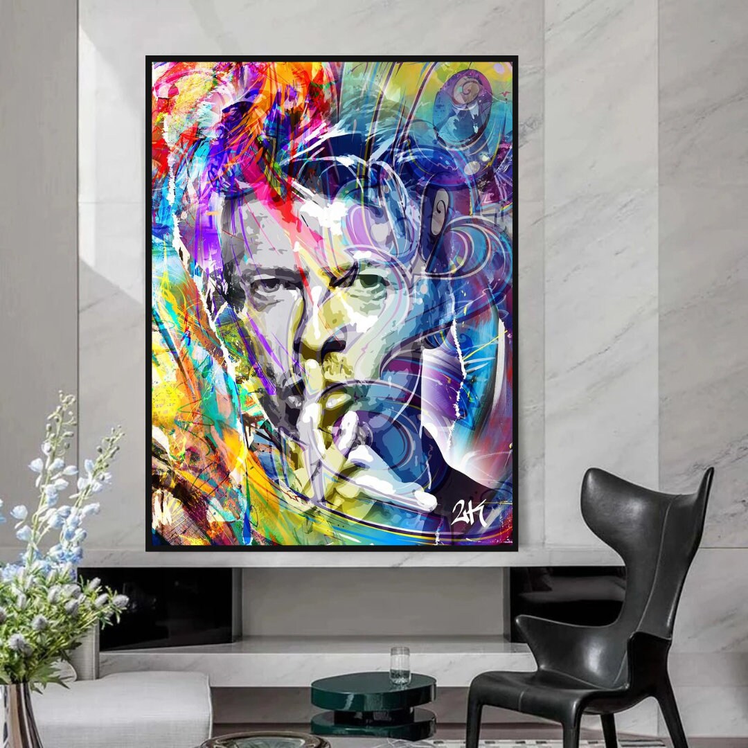 David Bowie Singer Famous Wall Canvas Art Wall Hanging