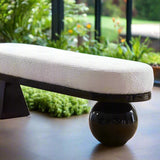 Designer Cashmere Bench - Luxurious Seating