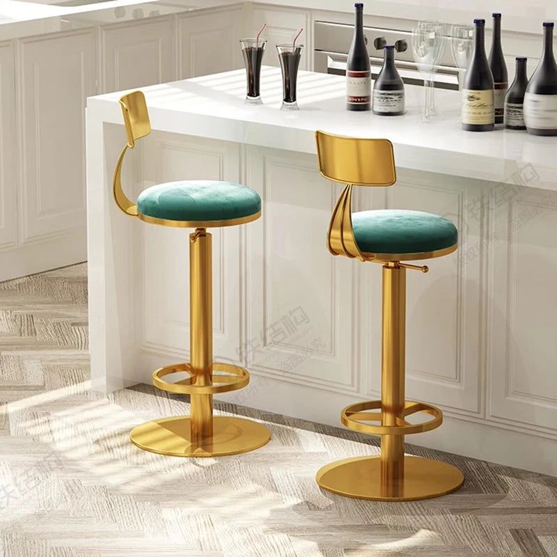 Designer Throne Gold Counter Chair Bar Stool