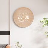 Orologio da parete digitale in legno di lusso