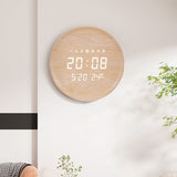 Horloge Murale Numérique en Bois Design de Luxe