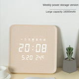 Digital Wooden Wall Clock Luxury Design