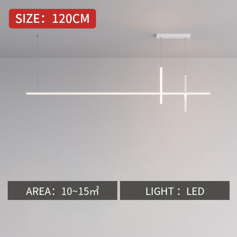 Esszimmer-Kronleuchter LED – minimalistische Streifen-Designerlampe