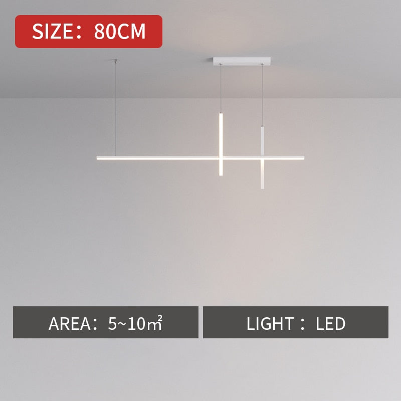 Esszimmer-Kronleuchter LED – minimalistische Streifen-Designerlampe