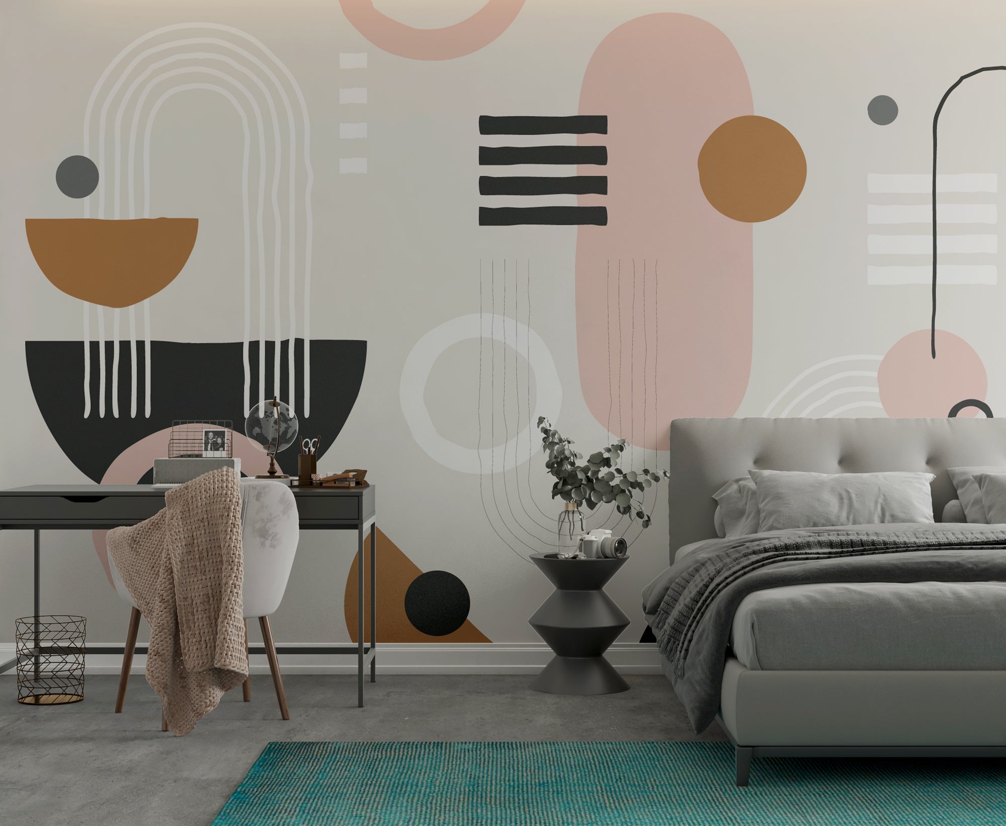 Discover Bohemian Shapes Wallpaper Mural – Exclusive Design