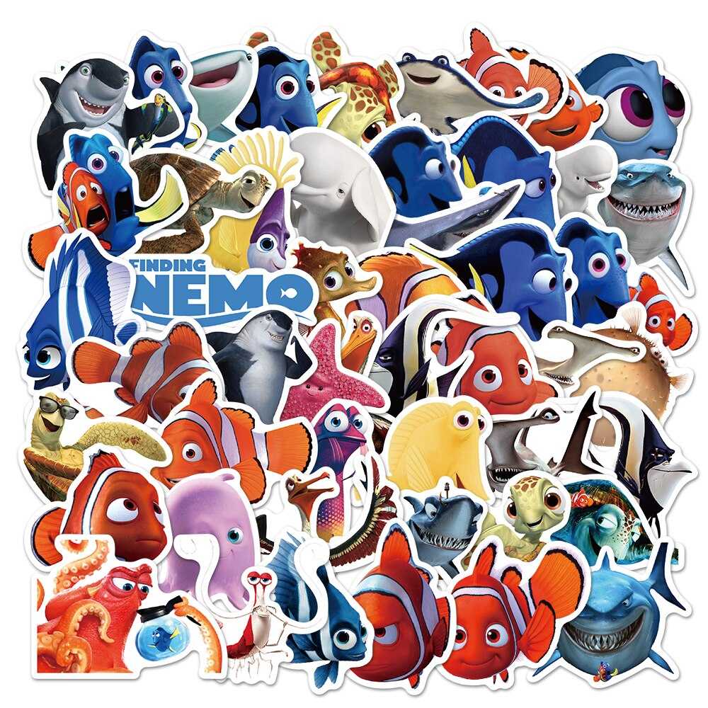 Disney Cartoon Movie Finding Nemo Stickers Pack | Famous Bundle Stickers | Waterproof Bundle Stickers