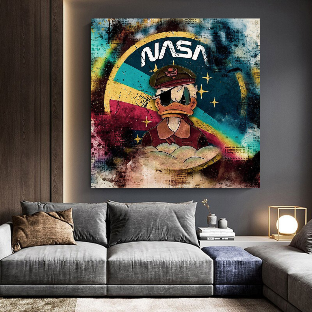 Disney Donald Duck NASA Astronaut Leinwand-Wandkunst