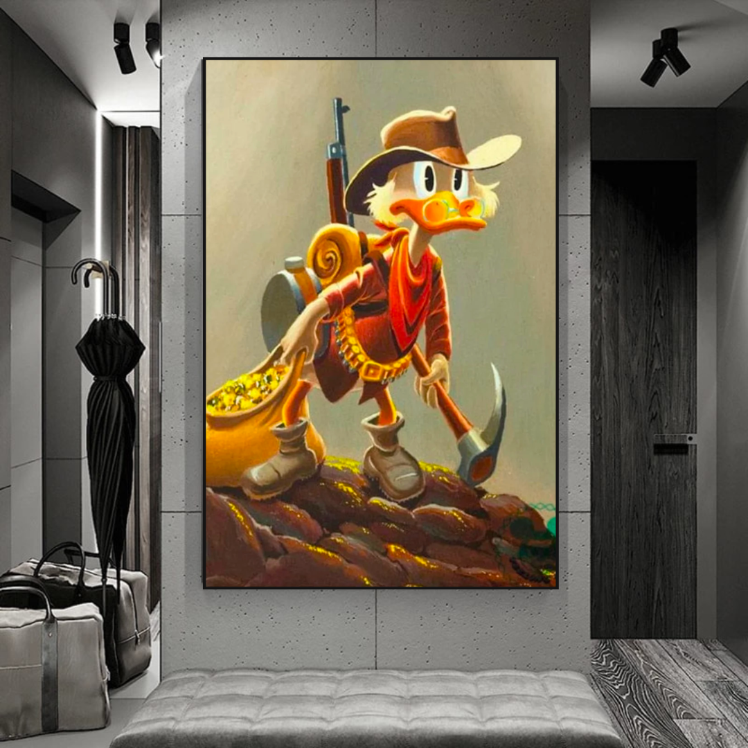 Disney Donald Duck Scrooge Mcduck Canvas Wall Art