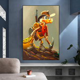 Disney Donald Duck Scrooge Mcduck Canvas Wall Art