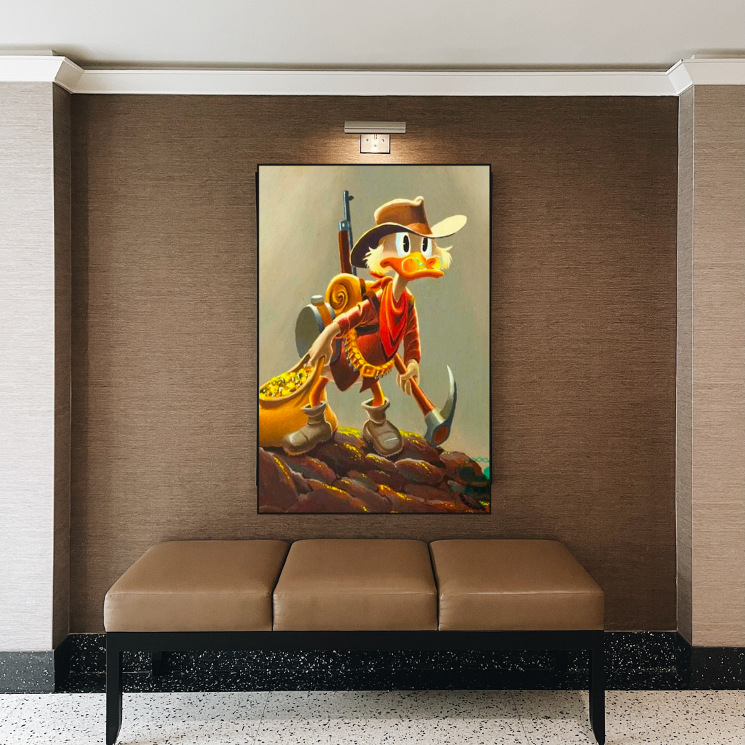 Disney Donald Duck Scrooge Mcduck Canvas Wall Art