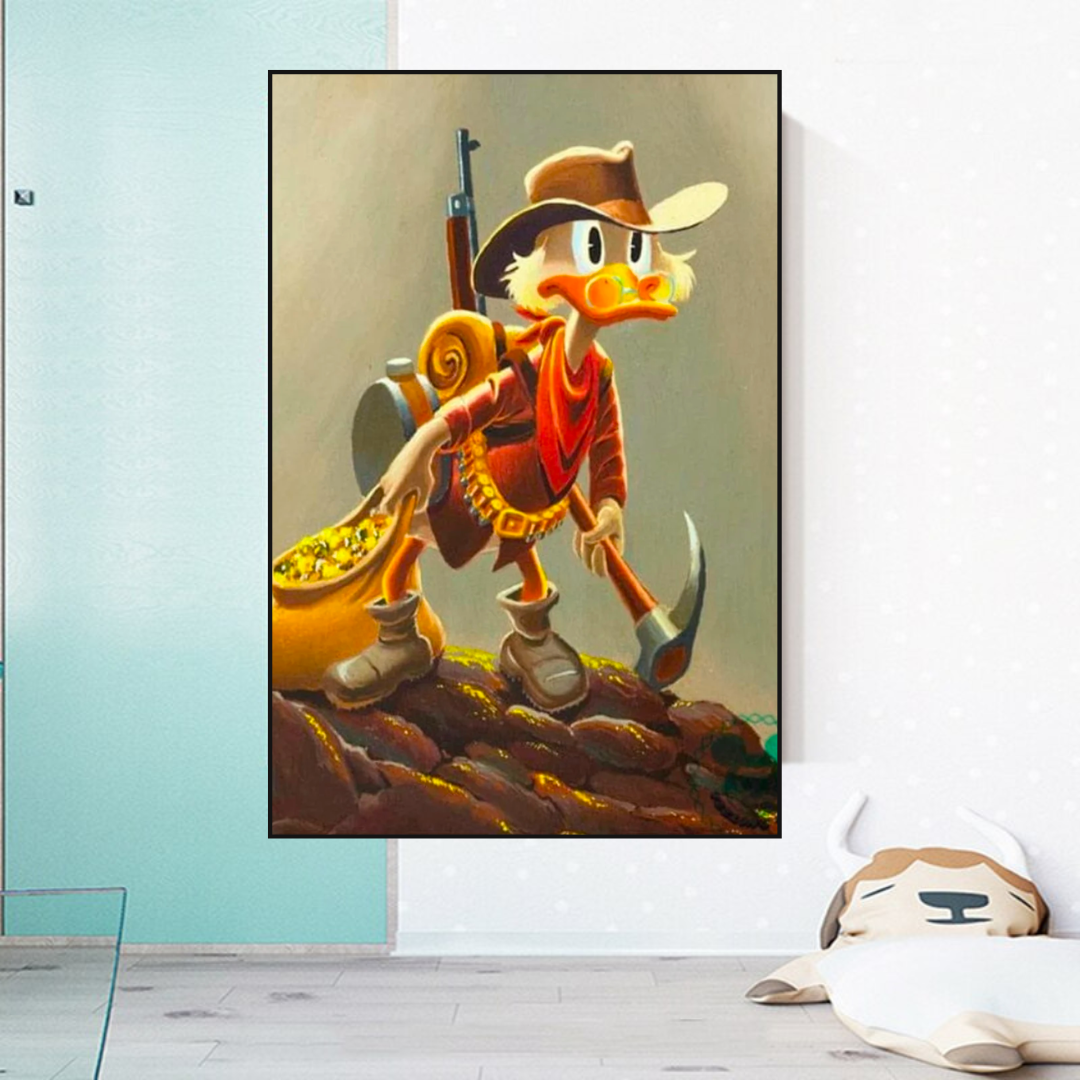 Disney Donald Duck Scrooge Mcduck Canvas Wall Art