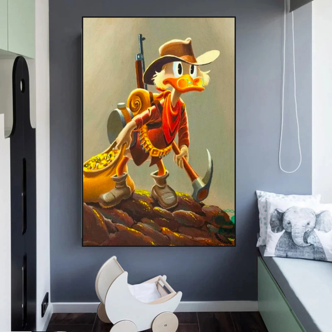 Disney Donald Duck Dagobert Duck Leinwand-Wandkunst