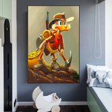 Disney Donald Duck Scrooge Mcduck Canvas Wall Art