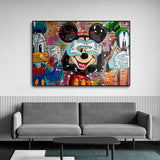 Décoration murale sur toile Disney Funny Mickey Mouse Donald Duck