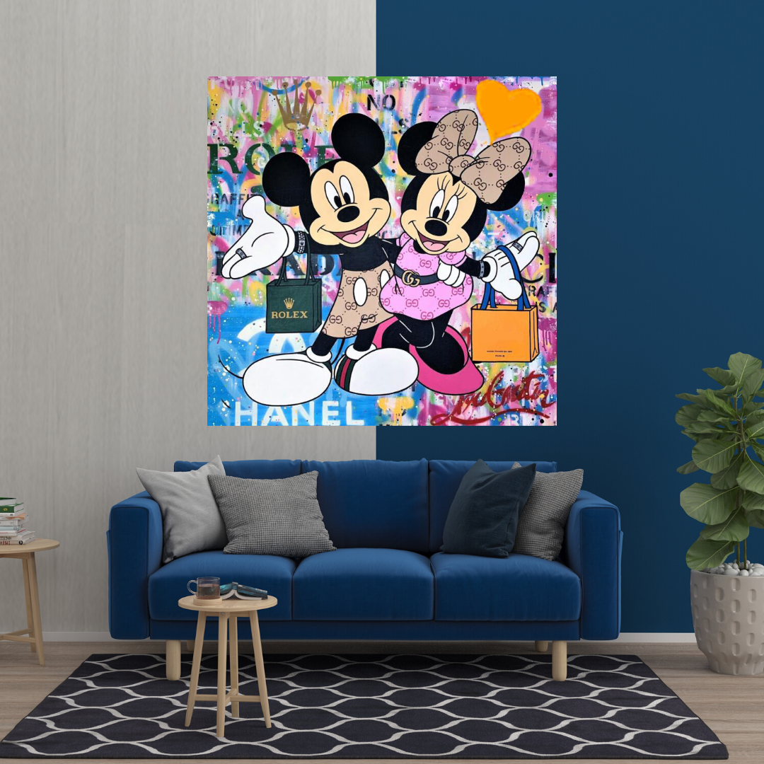 Disney Mickey &amp; Minnie Mouse Leinwand-Wandkunst